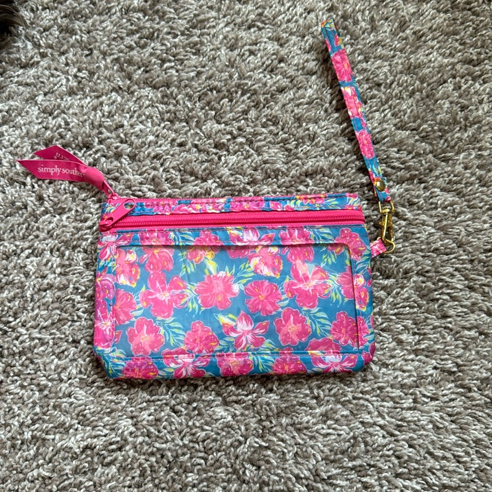Simply southern pink flower wallet💐🌸